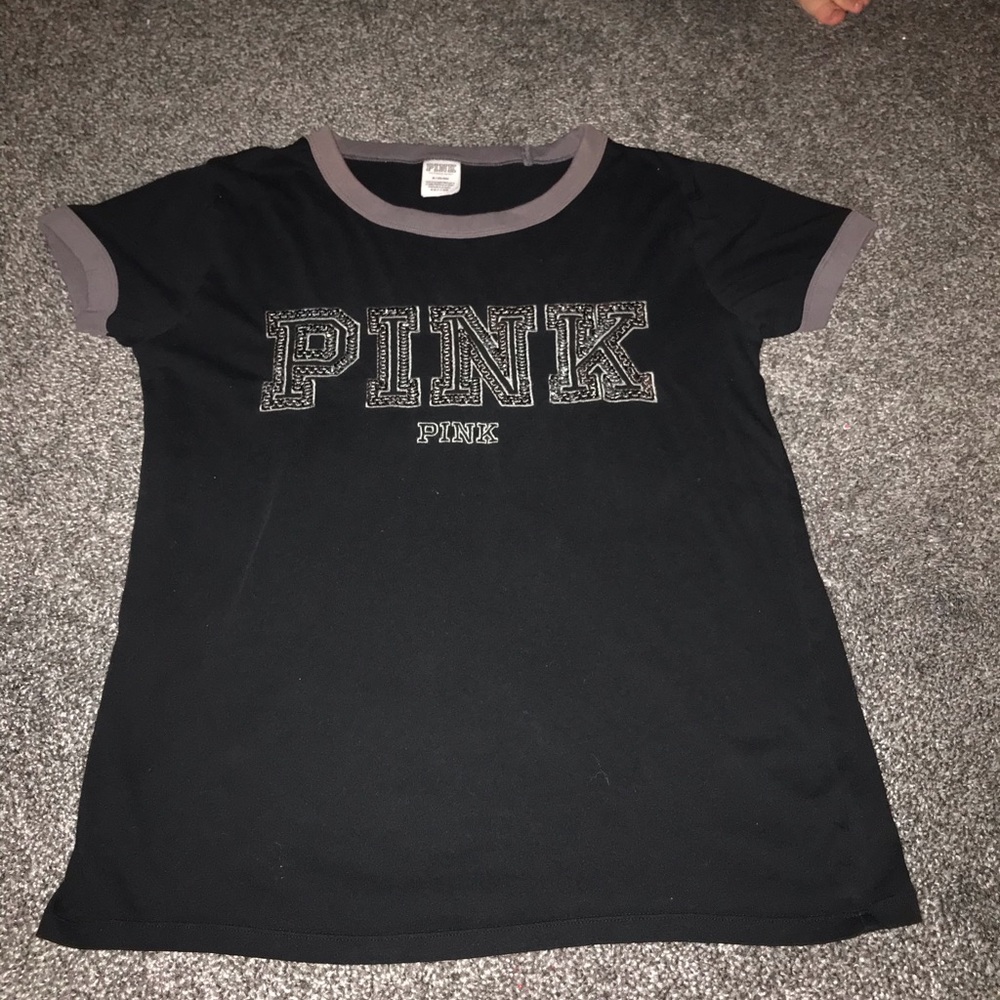Vs pink sequins t-shit